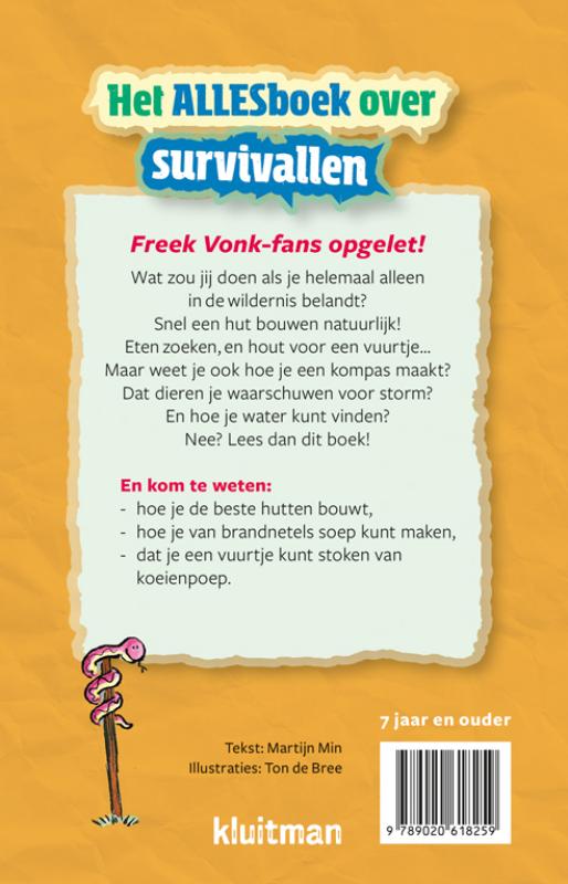 Achterkant van Het allesboek over survivallen