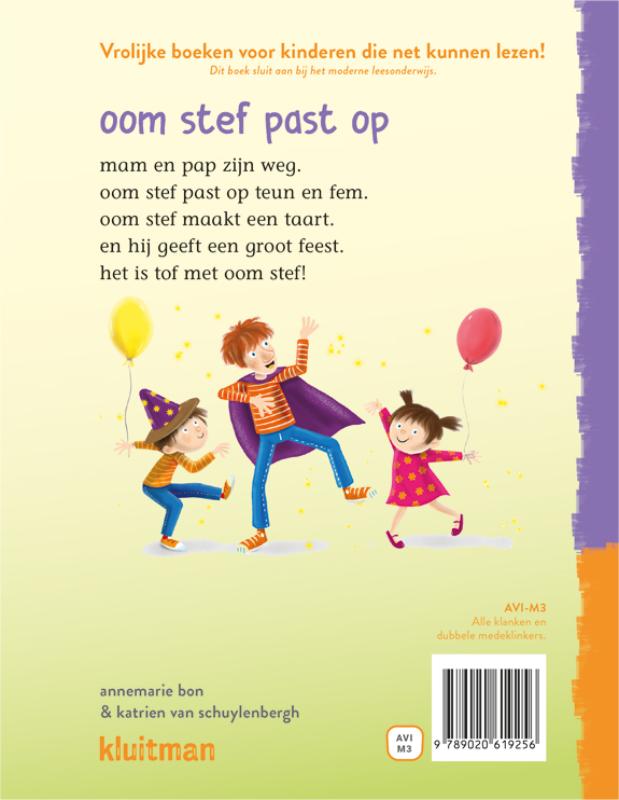Achterkant van oom stef past op