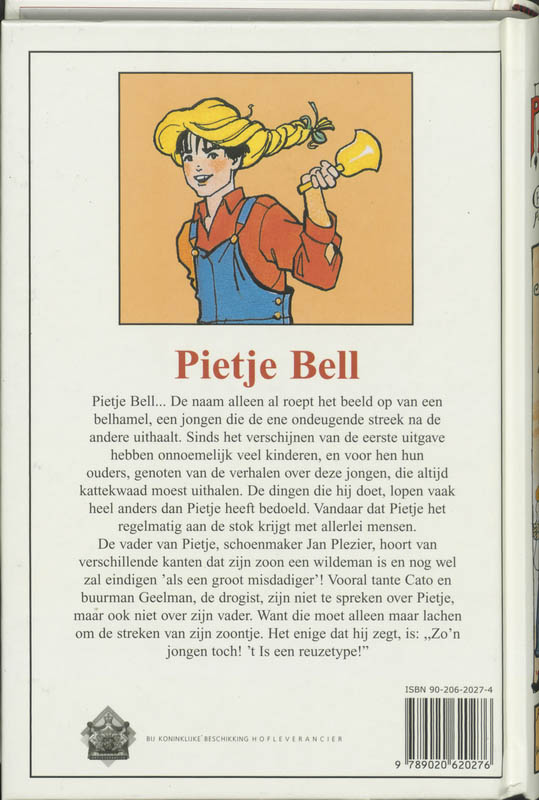 Achterkant van Pietje Bell