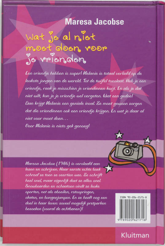 Achterkant van Wat je al niet moet doen voor je vrienden