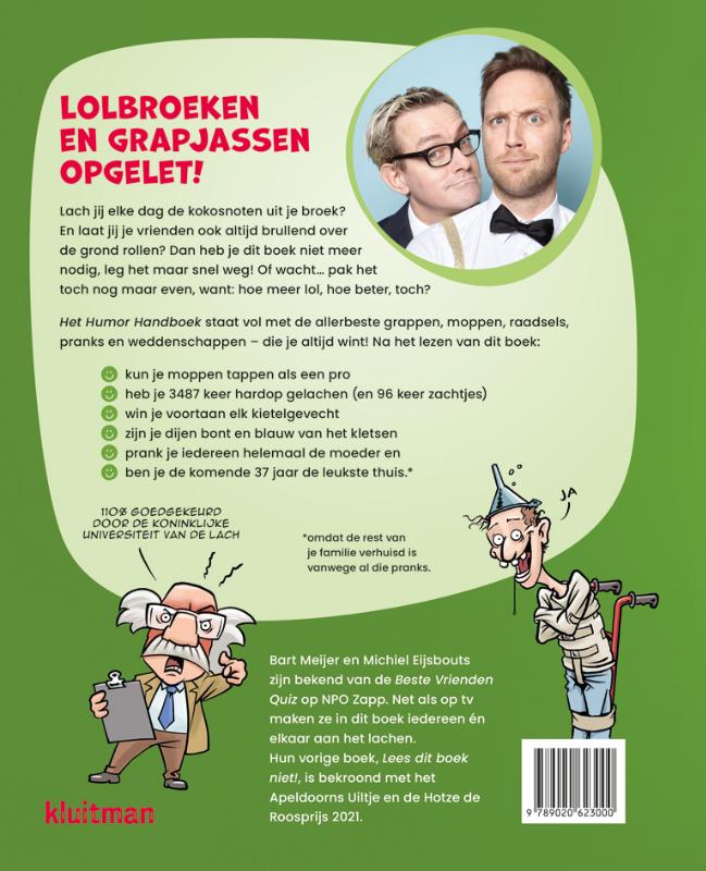 Achterkant van Het Humor Handboek voor kinderen
