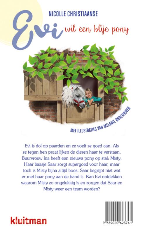 Achterkant van Evi wil een blije pony