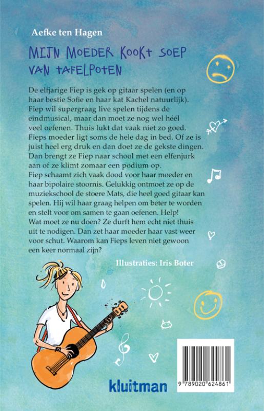 Achterkant van Mijn moeder kookt soep van tafelpoten