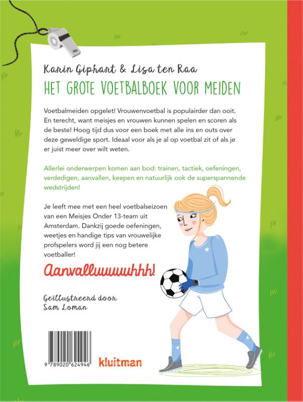 Achterkant van Het grote voetbalboek voor meiden