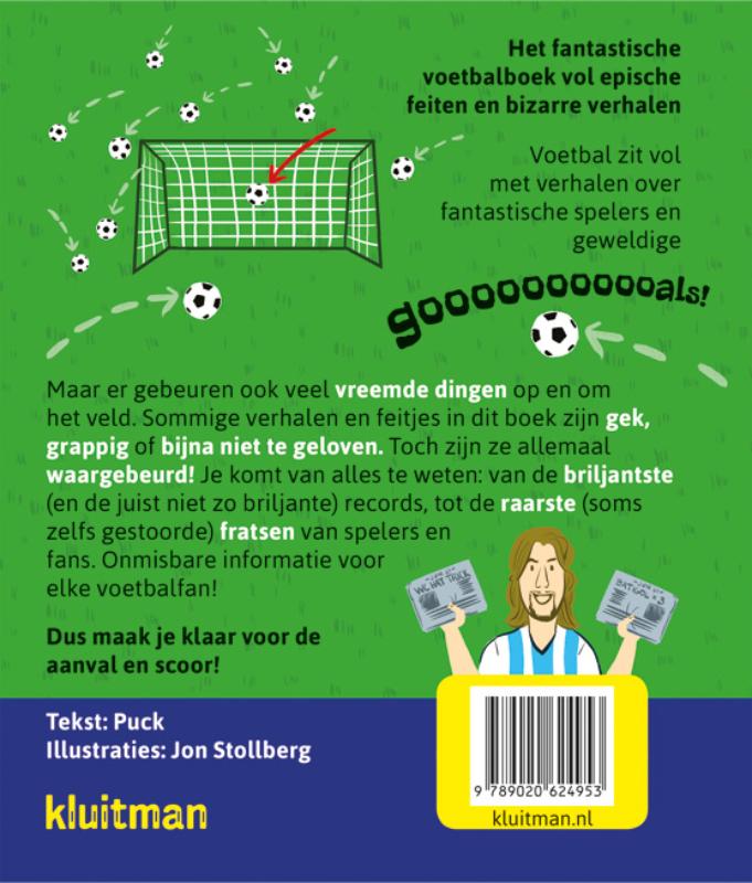 Achterkant van Het fantastische voetbalboek vol epische feiten & bizarre verhalen
