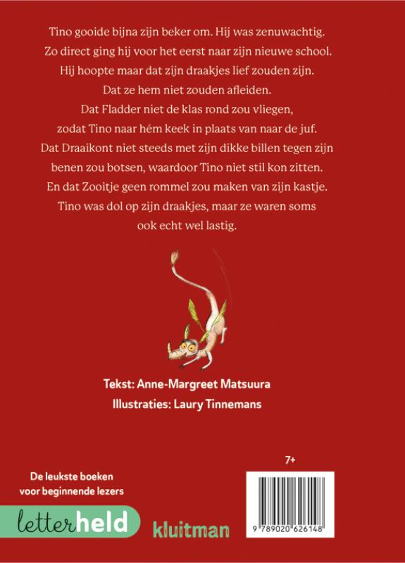 Achterkant van Tino en zijn draakjes