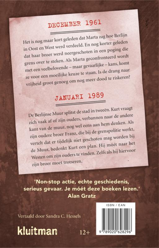 Achterkant van Ontsnapping uit Oost-Berlijn