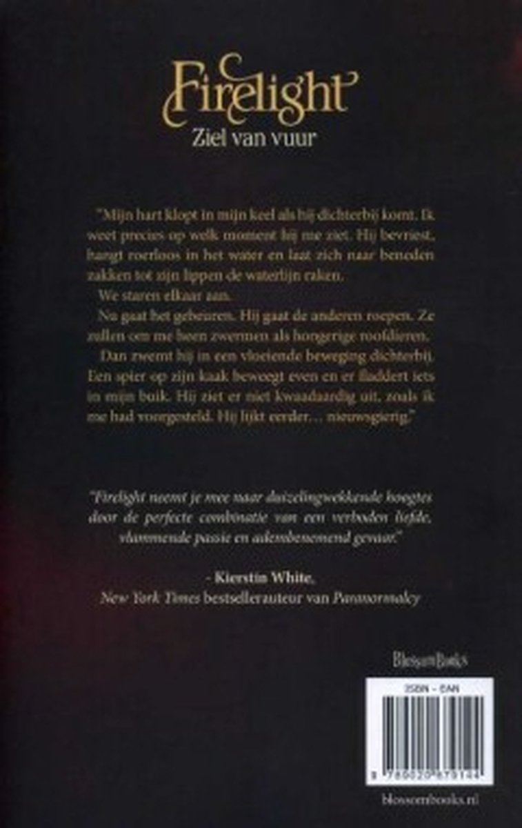 Achterkant van Ziel van vuur