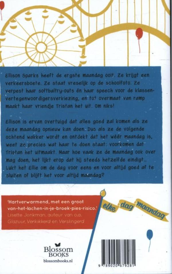 Achterkant van Elke dag maandag