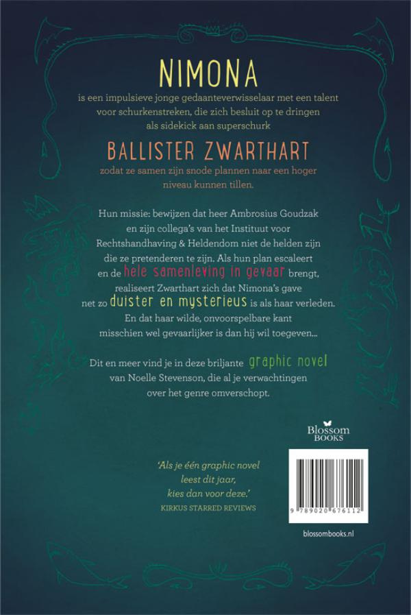 Achterkant van Nimona