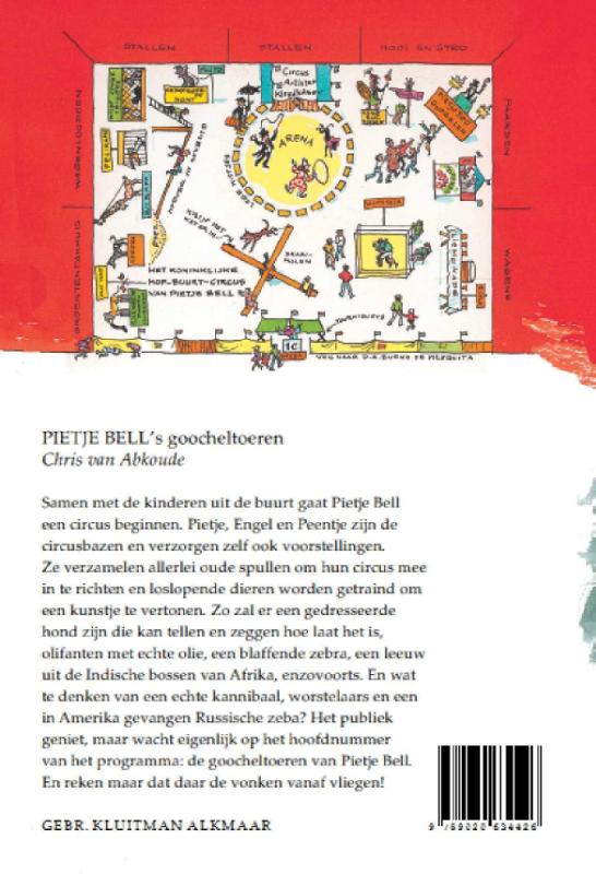 Achterkant van Pietje Bell's goocheltoeren