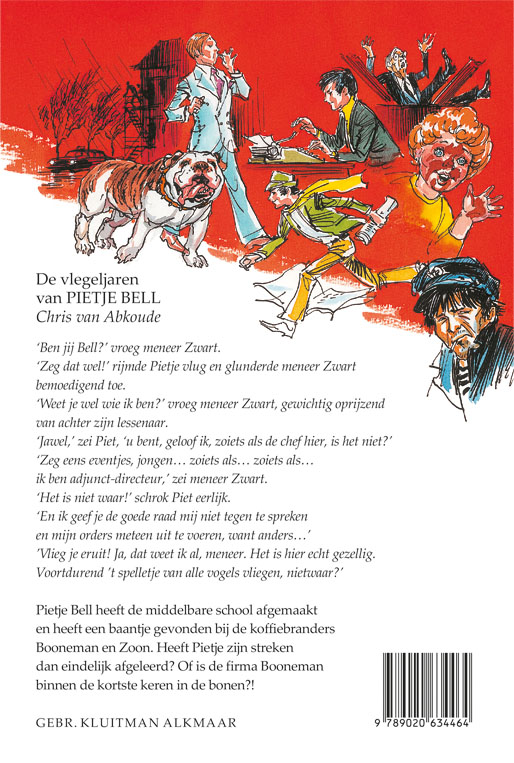 Achterkant van De vlegeljaren van Pietje Bell