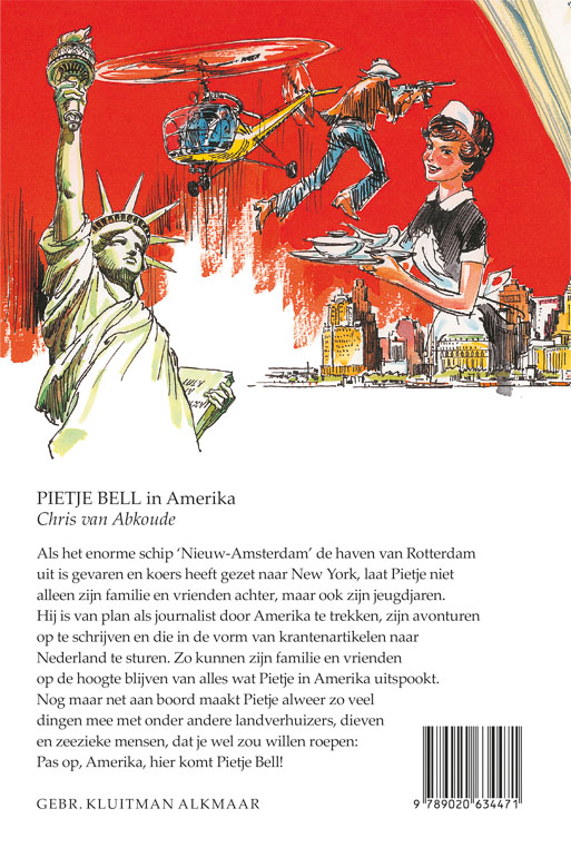 Achterkant van Pietje Bell in Amerika