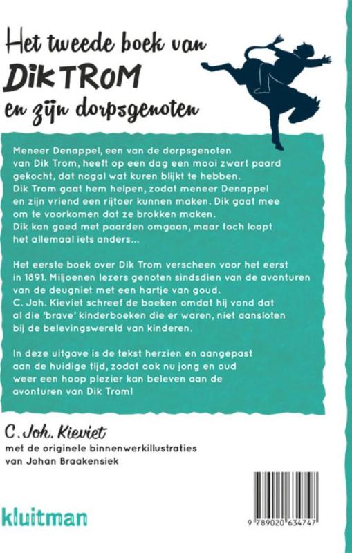 Achterkant van Het tweede boek van Dik Trom en zijn dorpsgenoten