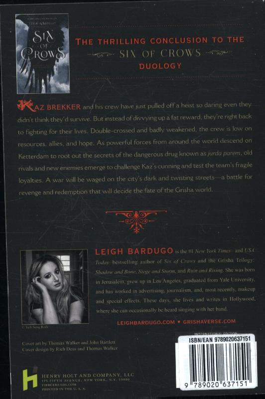 Achterkant van Crooked Kingdom