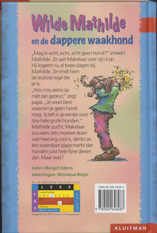 Achterkant van Wilde Mathilde en de dappere waakhond