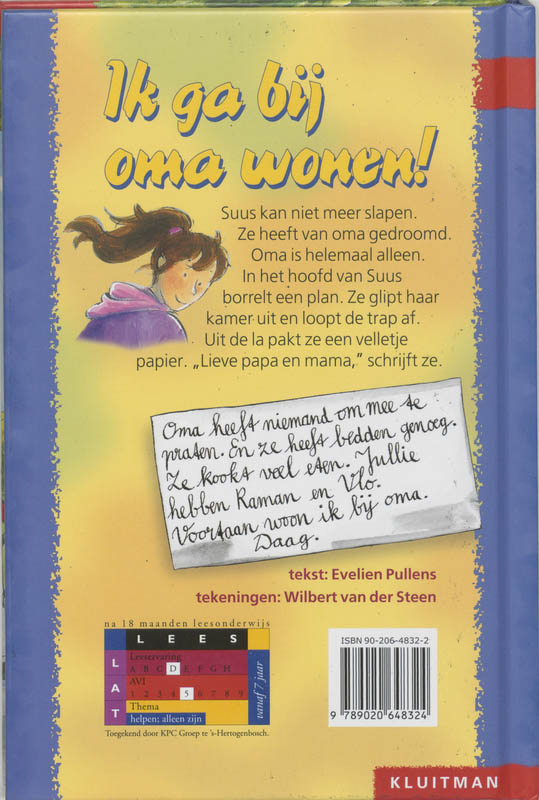 Achterkant van Ik ga bij oma wonen