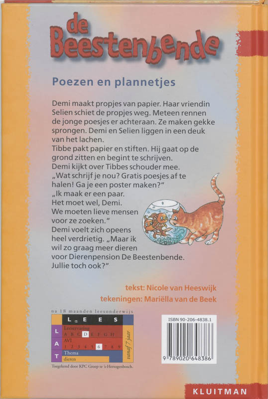 Achterkant van Poezen en plannetjes