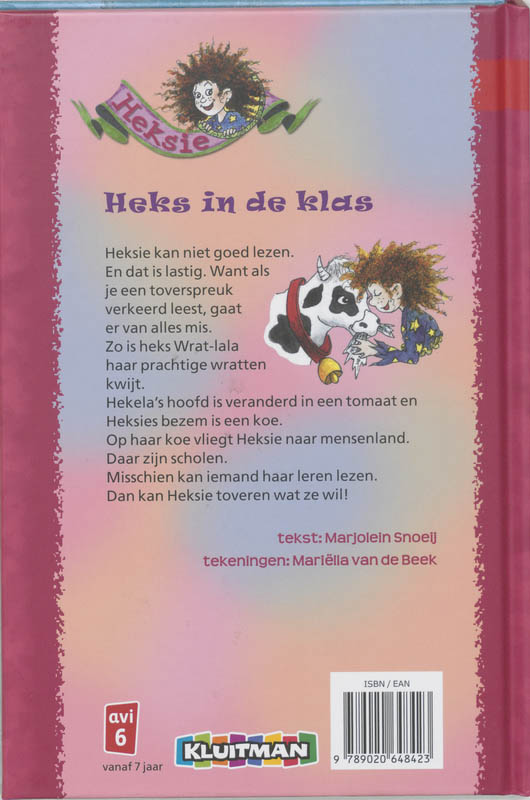 Achterkant van Heks in de klas