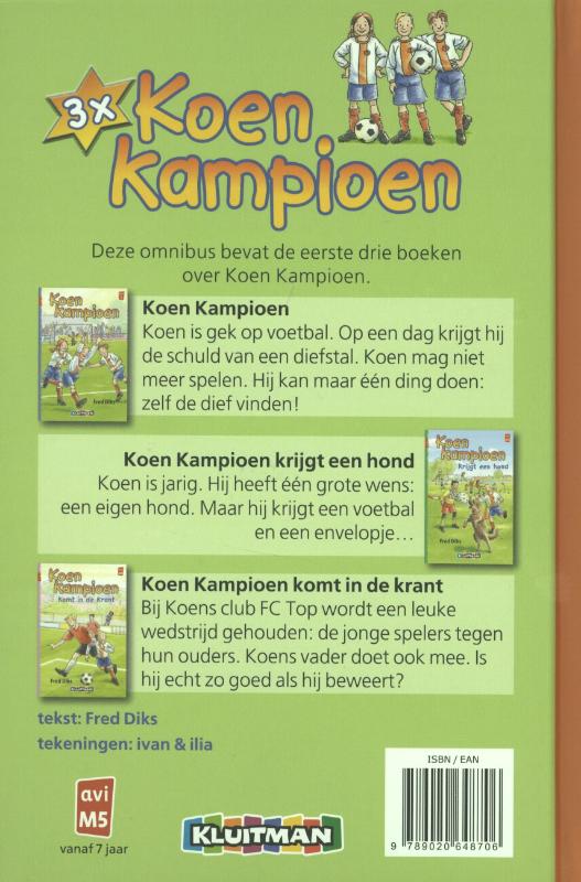 Achterkant van 3x Koen Kampioen