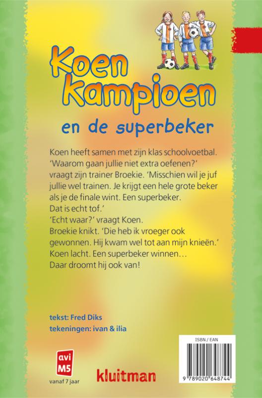Achterkant van Koen Kampioen en de superbeker