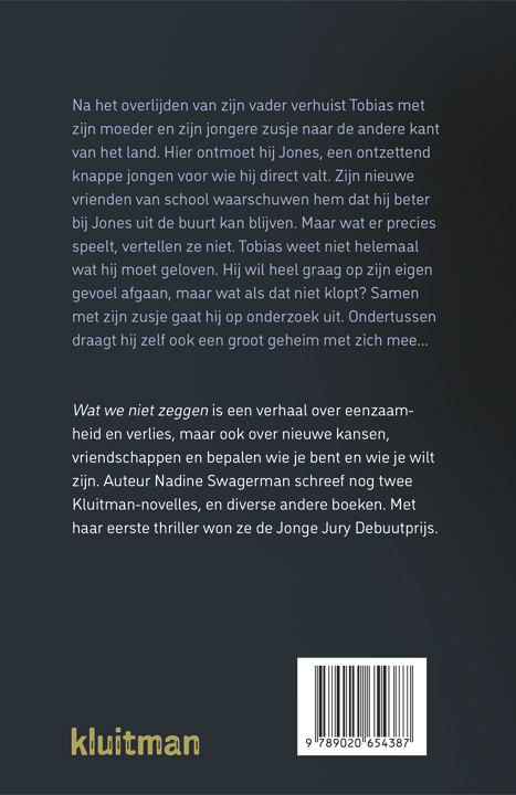 Achterkant van Wat we niet zeggen