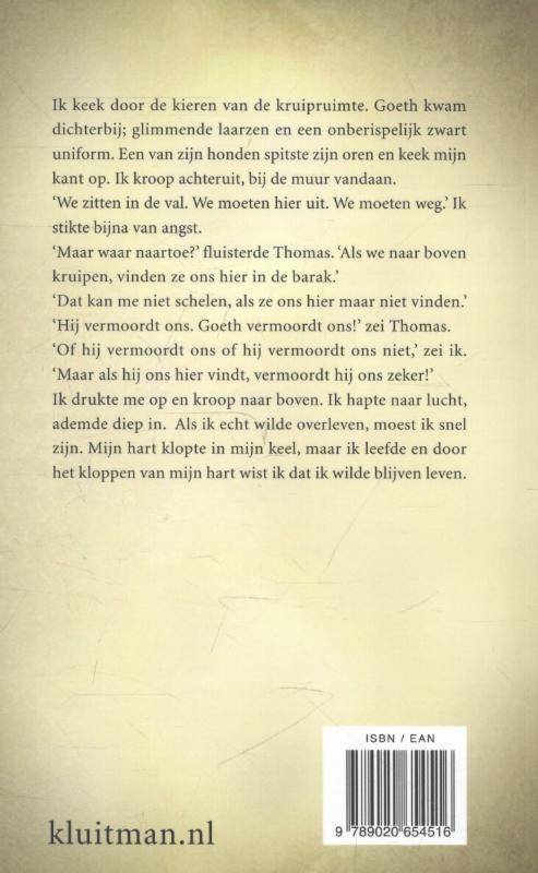 Achterkant van De jongen die tien concentratiekampen overleefde
