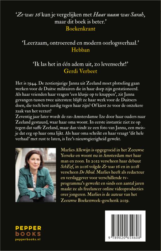 Achterkant van Ze was 16