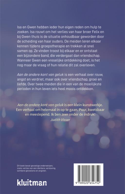 Achterkant van Aan de andere kant van geluk