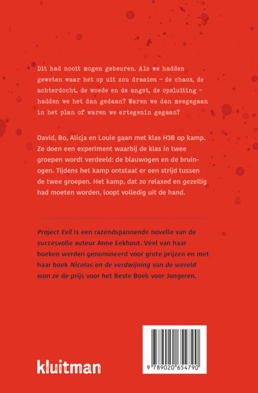 Achterkant van Project Evil
