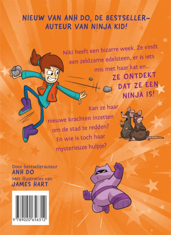 Achterkant van Plots een ninja!