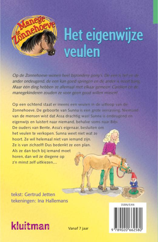 Achterkant van Het eigenwijze veulen