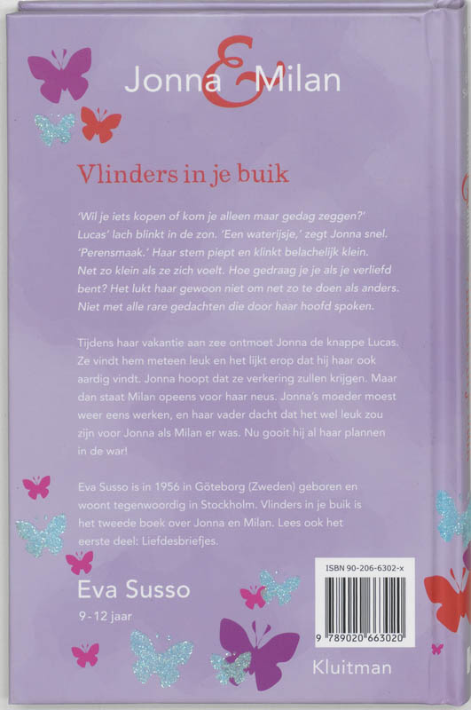 Achterkant van Vlinders in je buik