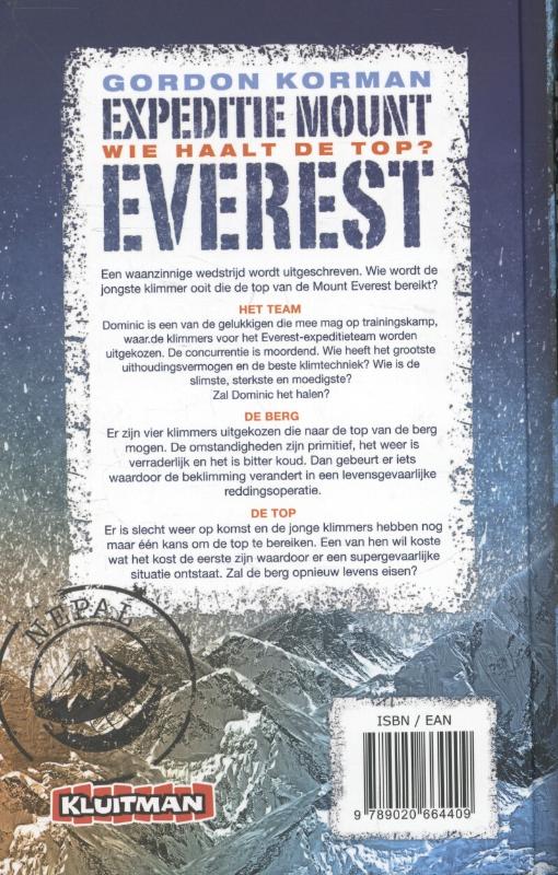 Achterkant van Expeditie mount everest