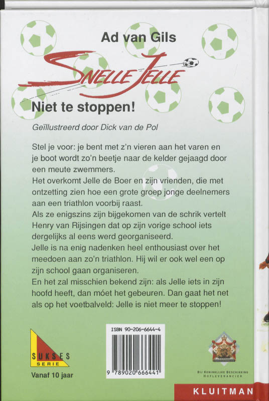 Achterkant van Snelle Jelle - Niet te stoppen!