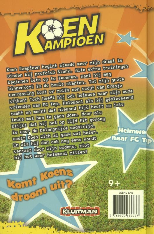 Achterkant van Koen Kampioen gaat voor Oranje