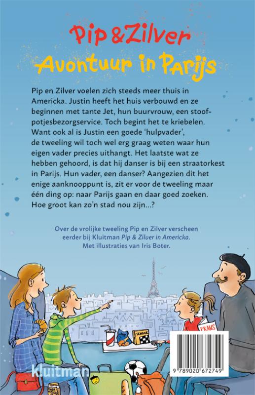 Achterkant van Pip & Zilver. Avontuur in Parijs