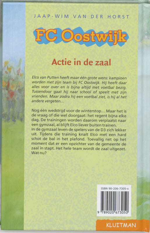 Achterkant van Actie in de zaal