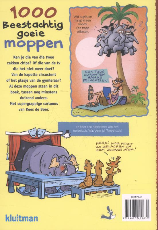 Achterkant van 1000 beestachtig goeie moppen