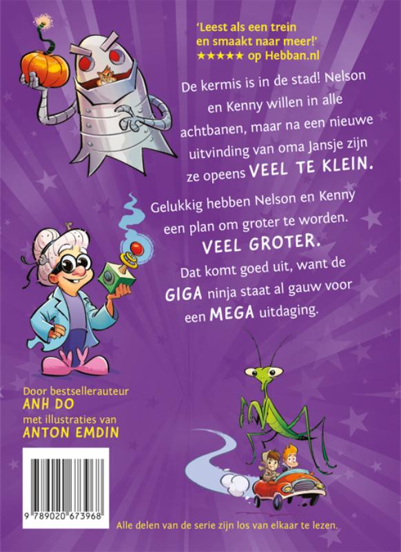 Achterkant van De giga ninja