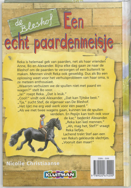 Achterkant van Een echt paardenmeisje