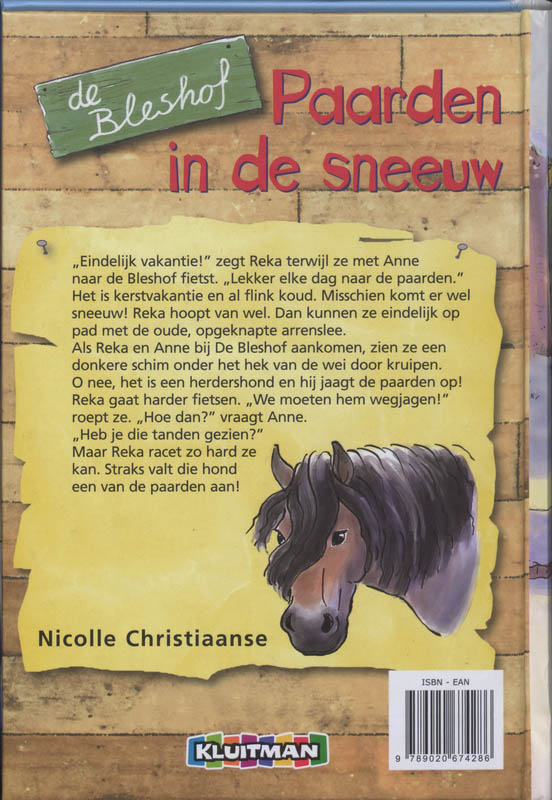 Achterkant van Paarden in de sneeuw