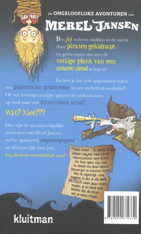 Achterkant van De ongelooflijke avonturen van Merel Jansen