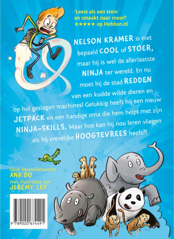 Achterkant van De vliegende Ninja