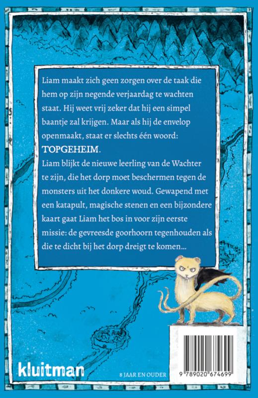 Achterkant van De gevreesde goorhoorn