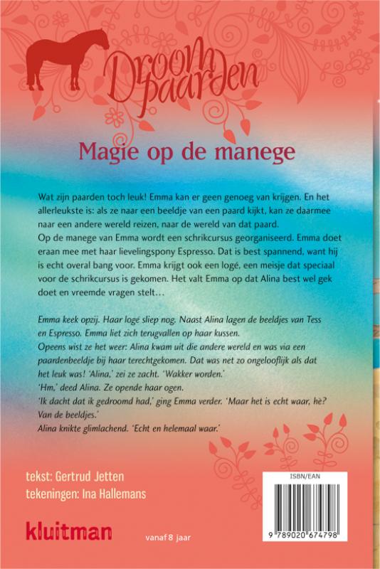 Achterkant van Magie op de manege