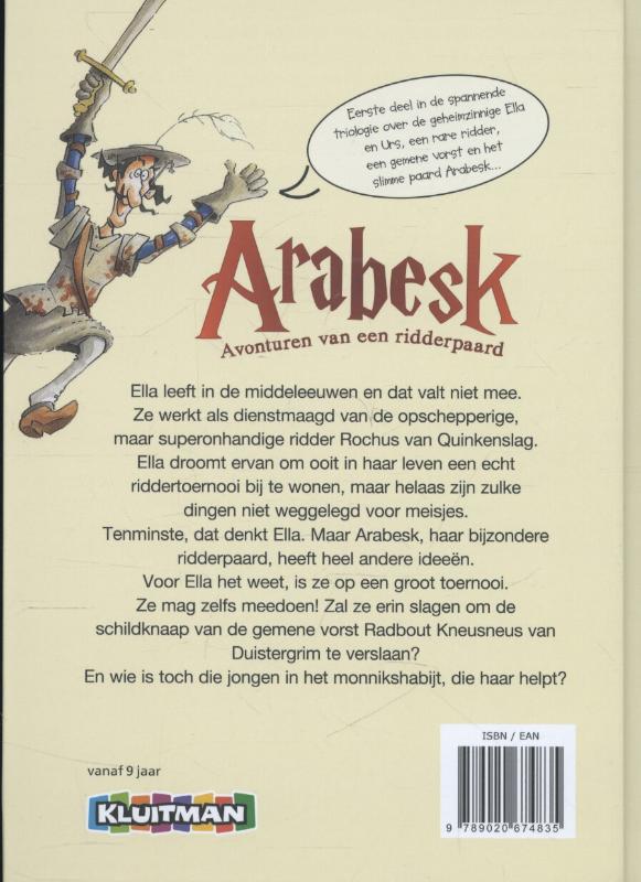 Achterkant van Avonturen van een ridderpaard