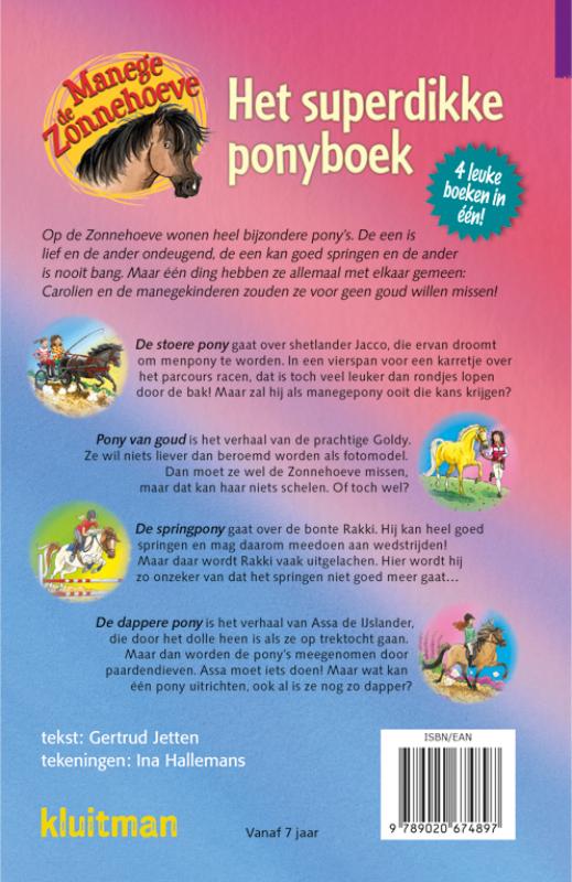 Achterkant van Het superdikke ponyboek