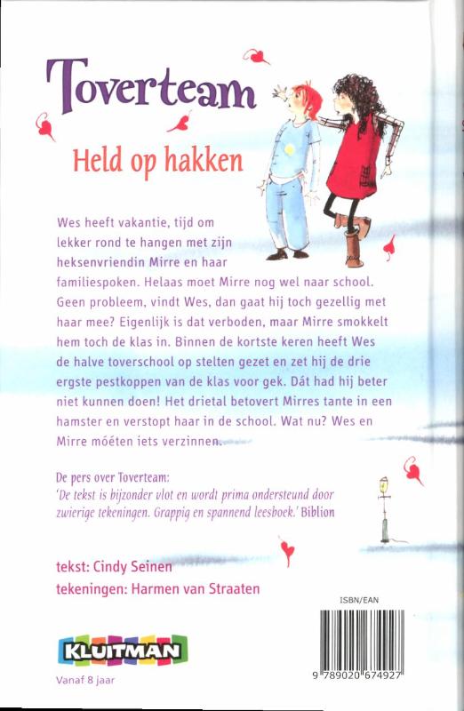 Achterkant van Held op hakken