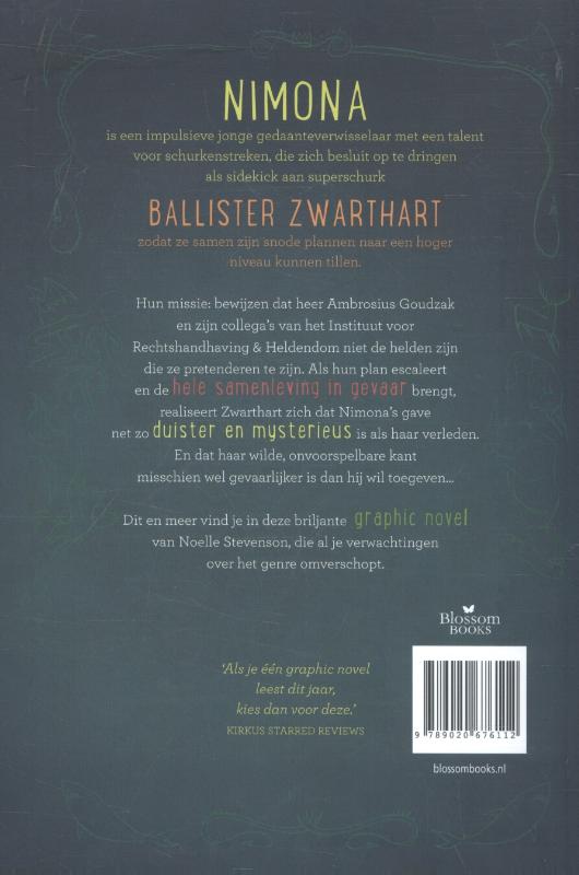 Achterkant van Nimona